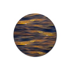 Sunset Waves Pattern Print Rubber Coaster (round) by dflcprintsclothing