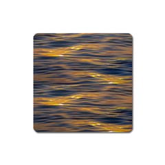 Sunset Waves Pattern Print Square Magnet