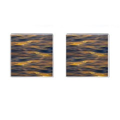 Sunset Waves Pattern Print Cufflinks (square) by dflcprintsclothing