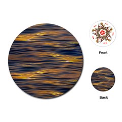 Sunset Waves Pattern Print Playing Cards Single Design (round)