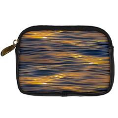 Sunset Waves Pattern Print Digital Camera Leather Case by dflcprintsclothing