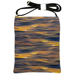 Sunset Waves Pattern Print Shoulder Sling Bag by dflcprintsclothing