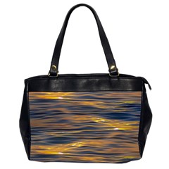 Sunset Waves Pattern Print Oversize Office Handbag (2 Sides) by dflcprintsclothing