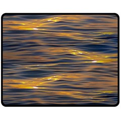 Sunset Waves Pattern Print Fleece Blanket (medium)  by dflcprintsclothing