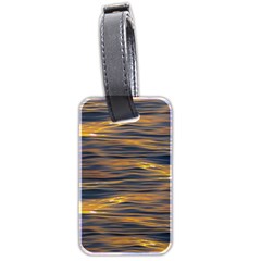 Sunset Waves Pattern Print Luggage Tag (two Sides) by dflcprintsclothing