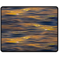 Sunset Waves Pattern Print Double Sided Fleece Blanket (medium)  by dflcprintsclothing