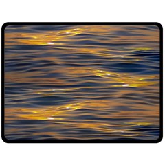 Sunset Waves Pattern Print Double Sided Fleece Blanket (large) 