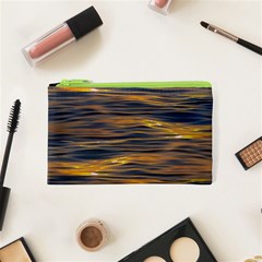 Sunset Waves Pattern Print Cosmetic Bag (xs) by dflcprintsclothing