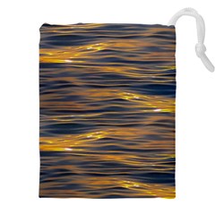 Sunset Waves Pattern Print Drawstring Pouch (4xl) by dflcprintsclothing