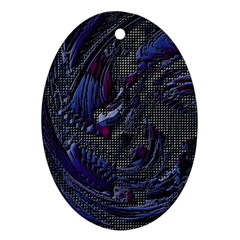 Braille Flow Oval Ornament (two Sides) by MRNStudios