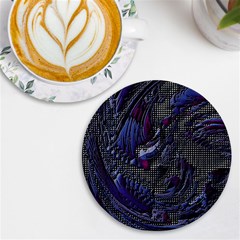 Braille Flow Uv Print Round Tile Coaster by MRNStudios