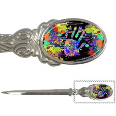 Crazy Multicolored Each Other Running Splashes Hand 1 Letter Opener by EDDArt