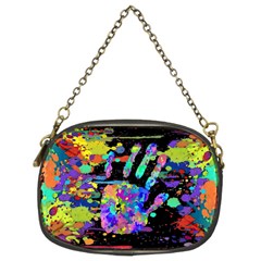 Crazy Multicolored Each Other Running Splashes Hand 1 Chain Purse (two Sides) by EDDArt