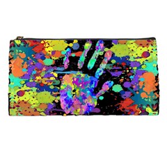 Crazy Multicolored Each Other Running Splashes Hand 1 Pencil Case by EDDArt