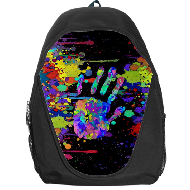 Crazy Multicolored Each Other Running Splashes Hand 1 Backpack Bag