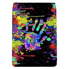 Crazy Multicolored Each Other Running Splashes Hand 1 Removable Flap Cover (l) by EDDArt