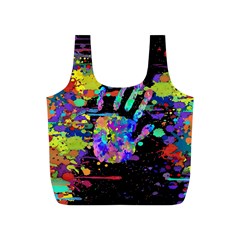 Crazy Multicolored Each Other Running Splashes Hand 1 Full Print Recycle Bag (s) by EDDArt