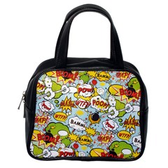 Comic Pow Bamm Boom Poof Wtf Pattern 1 Classic Handbag (one Side) by EDDArt