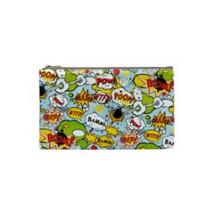 Comic Pow Bamm Boom Poof Wtf Pattern 1 Cosmetic Bag (small) by EDDArt