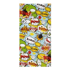 Comic Pow Bamm Boom Poof Wtf Pattern 1 Shower Curtain 36  X 72  (stall)  by EDDArt