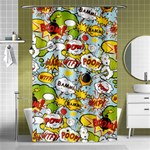 Comic Pow Bamm Boom Poof Wtf Pattern 1 Shower Curtain 48  x 72  (Small)  Curtain(48  X 72 ) - 42.18 x64.8  Curtain(48  X 72 )