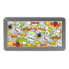 Comic Pow Bamm Boom Poof Wtf Pattern 1 Memory Card Reader (mini) by EDDArt