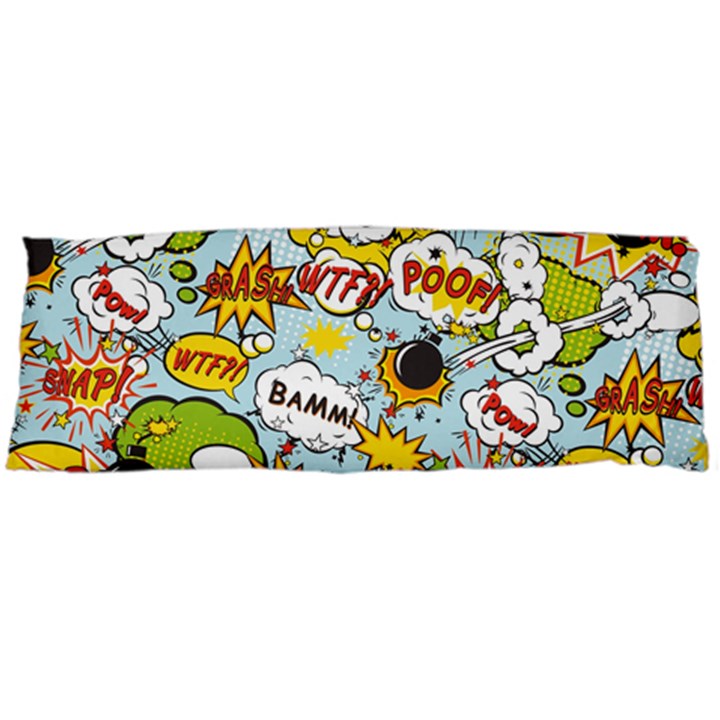 Comic Pow Bamm Boom Poof Wtf Pattern 1 Body Pillow Case (Dakimakura)