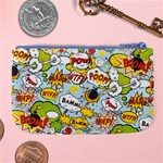 Comic Pow Bamm Boom Poof Wtf Pattern 1 Large Coin Purse Back