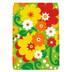 Flower Power Wallpaper Green Yellow Orange Red Removable Flap Cover (l) by EDDArt