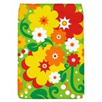 Flower Power Wallpaper Green Yellow Orange Red Removable Flap Cover (L) Front