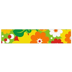 Flower Power Wallpaper Green Yellow Orange Red Small Flano Scarf