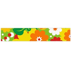 Flower Power Wallpaper Green Yellow Orange Red Large Flano Scarf 