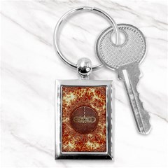 Chartres Double Infinity Antique Mandala Key Chain (rectangle) by EDDArt