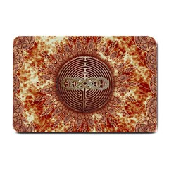 Chartres Double Infinity Antique Mandala Small Doormat  by EDDArt