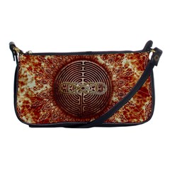 Chartres Double Infinity Antique Mandala Shoulder Clutch Bag by EDDArt