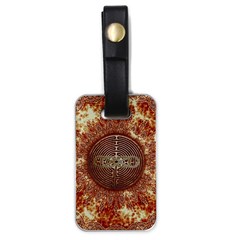 Chartres Double Infinity Antique Mandala Luggage Tag (one Side) by EDDArt