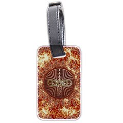 Chartres Double Infinity Antique Mandala Luggage Tag (two Sides) by EDDArt