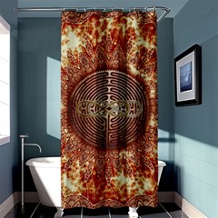 Chartres Double Infinity Antique Mandala Shower Curtain 36  X 72  (stall)  by EDDArt