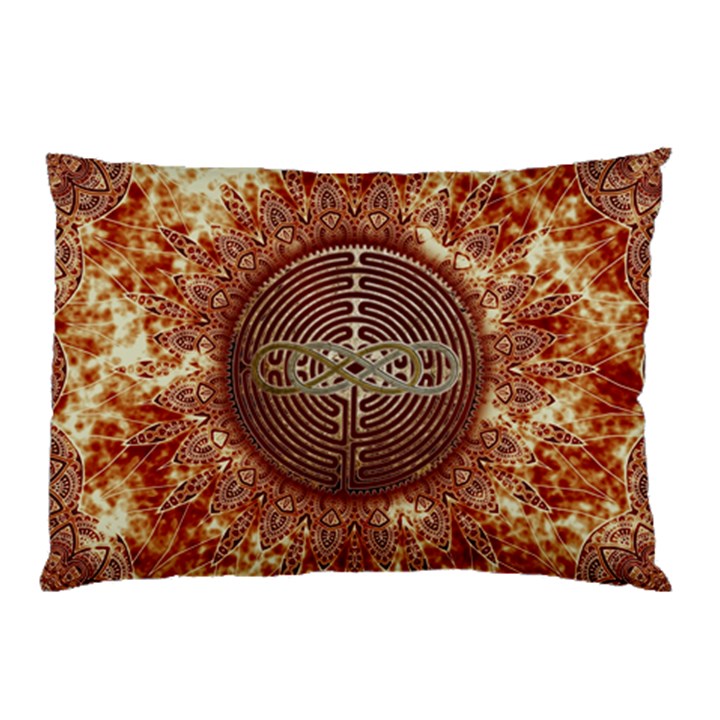 Chartres Double Infinity Antique Mandala Pillow Case (Two Sides)