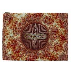 Chartres Double Infinity Antique Mandala Cosmetic Bag (xxl) by EDDArt