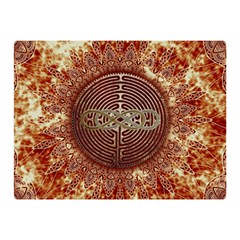 Chartres Double Infinity Antique Mandala Double Sided Flano Blanket (mini)  by EDDArt