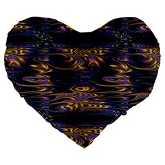 Abstract Art - Adjustable Angle Jagged 1 Large 19  Premium Flano Heart Shape Cushions by EDDArt