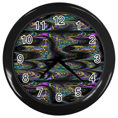 Abstract Art - Adjustable Angle Jagged 2 Wall Clock (black) by EDDArt