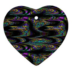 Abstract Art - Adjustable Angle Jagged 2 Heart Ornament (two Sides)