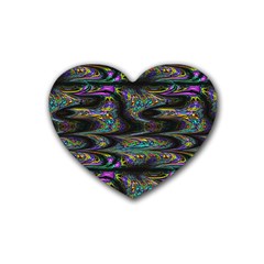 Abstract Art - Adjustable Angle Jagged 2 Rubber Coaster (heart) by EDDArt