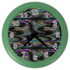 Abstract Art - Adjustable Angle Jagged 2 Color Wall Clock by EDDArt