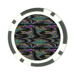 Abstract Art - Adjustable Angle Jagged 2 Poker Chip Card Guard by EDDArt