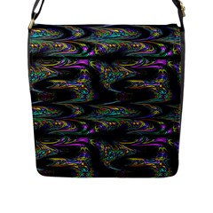 Abstract Art - Adjustable Angle Jagged 2 Flap Closure Messenger Bag (l) by EDDArt