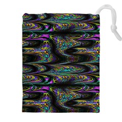 Abstract Art - Adjustable Angle Jagged 2 Drawstring Pouch (4xl) by EDDArt