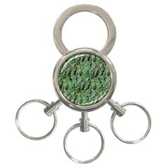 Botanic Camouflage Pattern 3-ring Key Chain by dflcprintsclothing